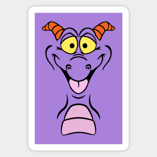 Happy little purple dragon of imagination Cosplay face Magnet
